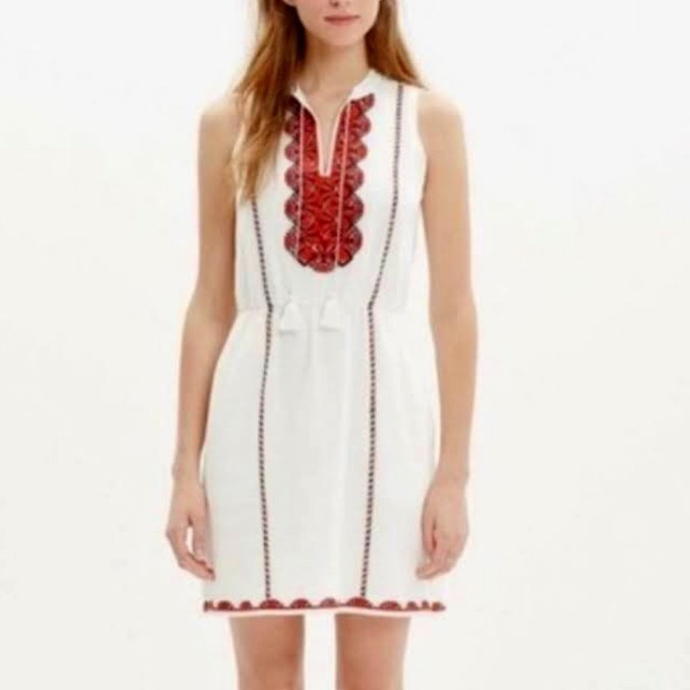 Madewell Boho Embroidered Tunic Dress White Size 0